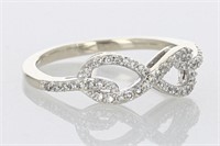 .10 Ct- Diamond Infinity Design Ring 10 kt