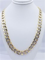 10 Kt Cuban Link Diamond Cut Necklace