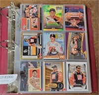 BINDER OF APPROX 240 TONY STEWART TRADING CARDS