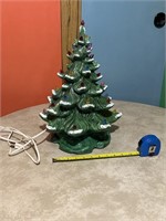 17” Tall ceramic Christmas tree- tested- missing