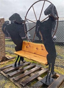 Decorative Horse bench 8'H X 4'W