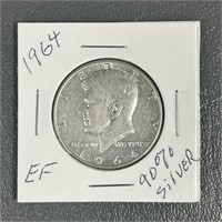 1964 Kennedy Silver Half Dollar (90%)
