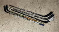 Five Various NHL Pro Signed Hockey Sticks