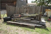MISC. PIECES OF LUMBER IN VARIOUS SIZE & CONDITION
