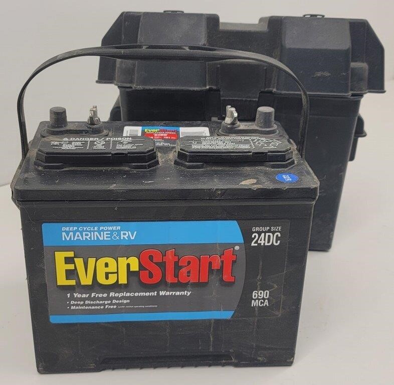 Ever Start Battery Charger in Battery Box