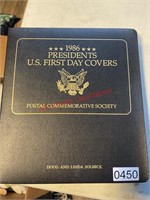1986 US Presidents First Day Covers Album (back