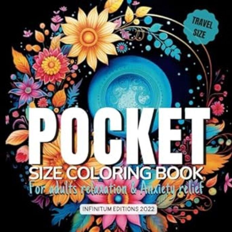 Pocket Size Coloring Book for adults relaxation