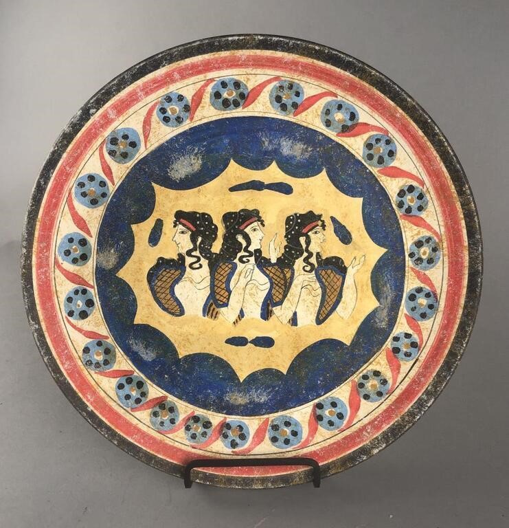Museum Copy Knossos Minoan Ceramic Plate