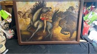 Horse & bulls painting