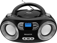 MEGATEK Portable CD Player Boombox with FM Radio,