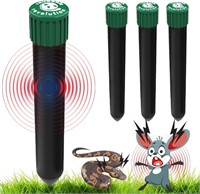 4 Pack Sonic Mole Chaser - Battery Operated Pest