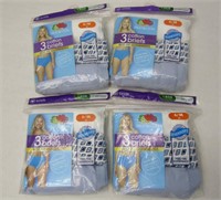 4 Packages of Women's Cotton Briefs SZ 6/M