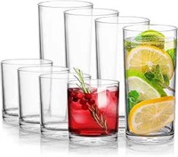 Zulay Unbreakable Plastic Tumblers, 8 Pack,