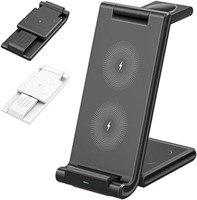 Wireless Charger Station, 3-in-1 Folding Travel