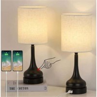 $133 Set of 2 Modern Table Lamps Nightstand Lamp