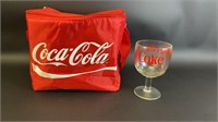 Coca Cola Goblet and Soft Side Cooler