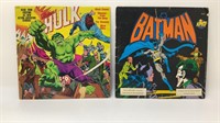Vintage Batman and Hulk Vinyl Records