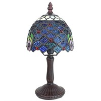 NEW! $140 Ravishing Peacock Tiffany-Style Table