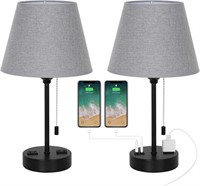 Bedside Lamps, Table Lamps with Dual USB Quick AC
