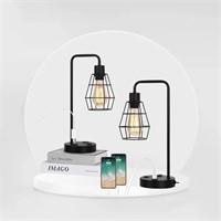 Industrial Table Lamps Set Of 2 - Modern Black