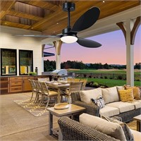$144 Ohniyou 52'' Ceiling Fan with Light and