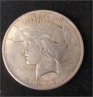 1922 Peace Silver Dollar 90% Silver Minted in