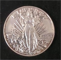 Liberty Round 1 Oz Silver Trade Unit One Troy