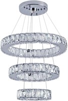 Appears New $242 Modern Crystal Chandelier Light,