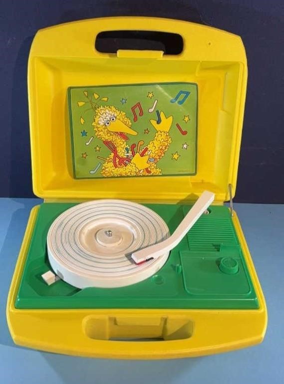 Big Bird Yellow Record Player - Works great