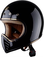 Royal H01 Full Face Helmet - Gloss Black Small