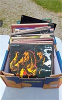 VINTAGE RECORD BOX LOT-
CONTENTS OF BOX