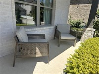 2PC OUTDOOR PATIO ARMCHAIRS