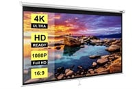 VIVOHOME 100" Manual Pull Down Projector Screen