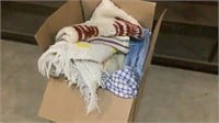 Moving Box Of Rugs, Blankets, Sheets
