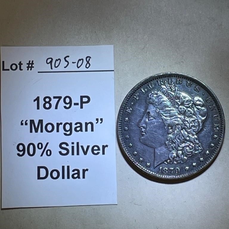 1879-P "Morgan" 90% Silver Dollar