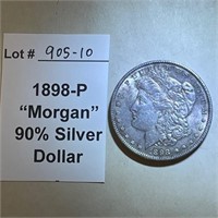 1898-P "Morgan" 90% Silver Dollar