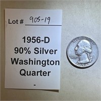 1956-D Washington Quarter, 90% Silver
