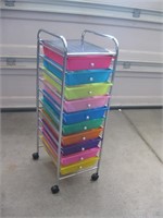 10 Drawer Craft Cart on Casters 18" tall
