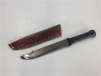 Custom Knife w/ Leather Sheath 10in Long