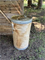 Tall barrel with lid. 40”x22”w