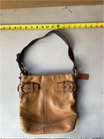 Authentic leather coach purse little dirty inside