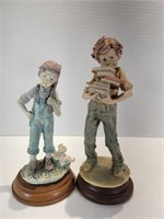 2 -School Aged Boy Statues
