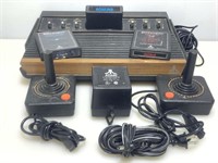 Atari Model CX-2600 w/ Games, Power Cords &