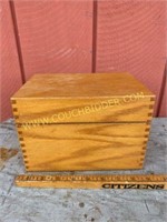 Carver Oak Dove-Tailed Filing Box