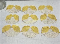 Very pretty crochet yellow bird pieces
