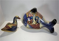 Ceramic Fish and Bird
