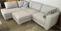 like new 3pc fabric sectional