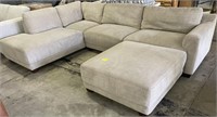3pc fabric sectional preowned