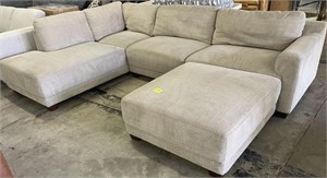 3pc fabric sectional preowned