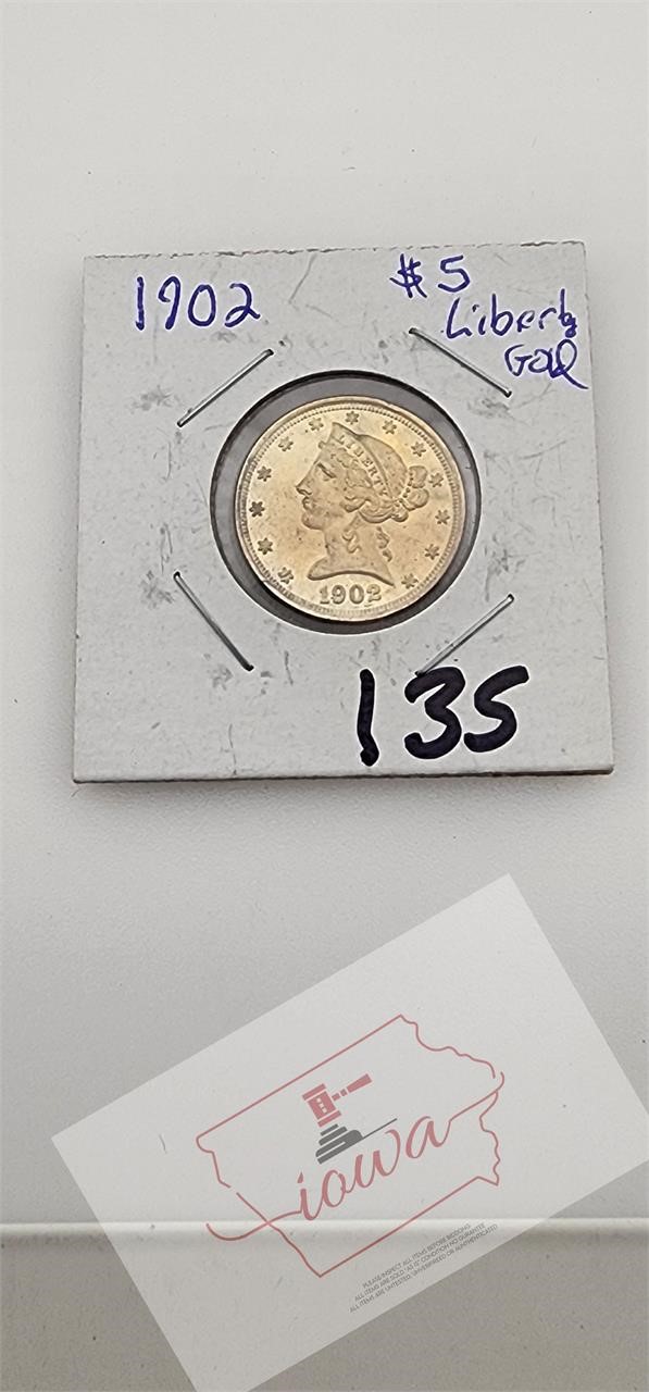 1902 $5 Liberty Coin 1902
